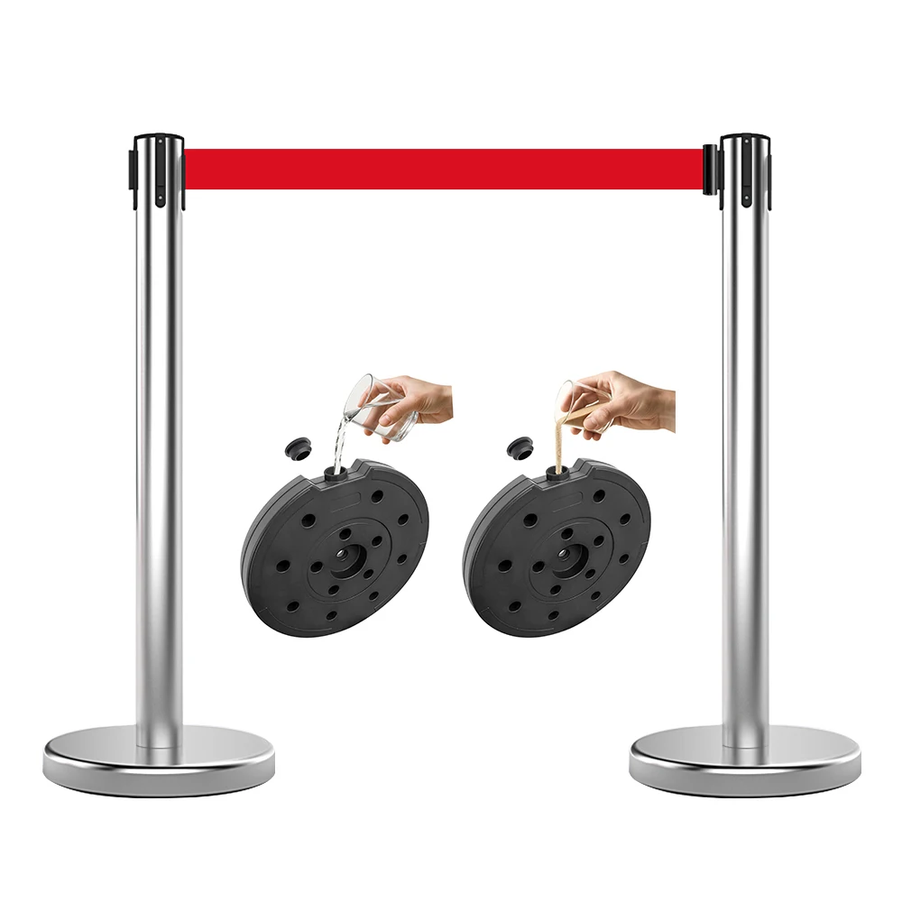 【Professional Use】Hot Sale Stainless Steel Gold Customizable Retractable Belt Security Isolation Safety Protection Queue Line Po