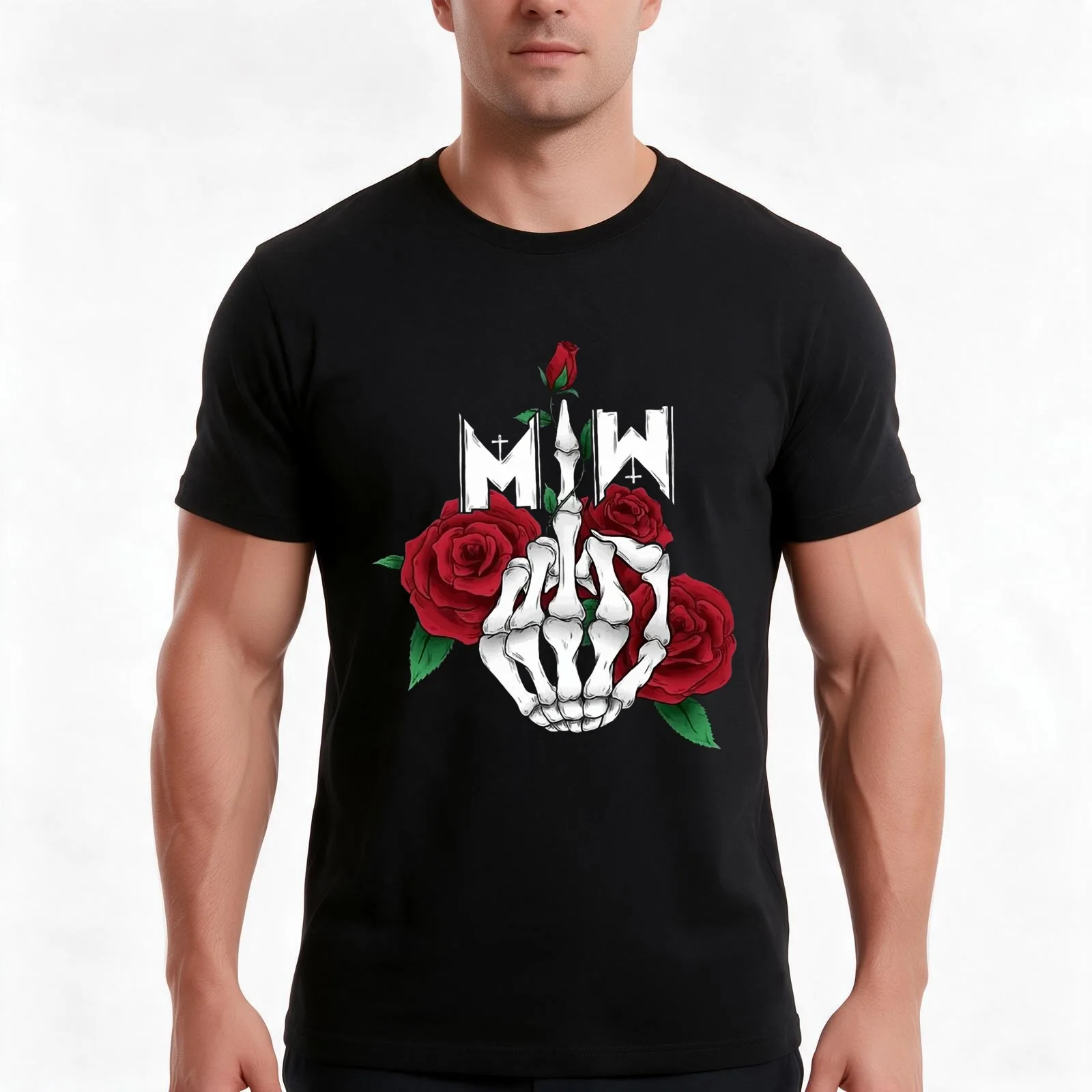 Motionless in White Men's T-Shirt, Summer Casual Cotton Tee, Oversized Streetwear Tops, Vintage Graphic Print, Unisex Men Women