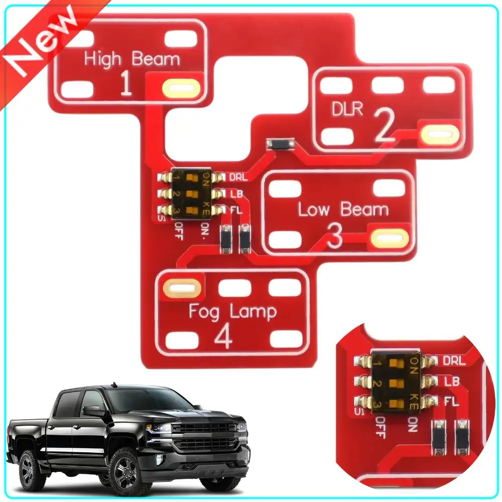 

Customizable 6 & 8 High Mod Low Beams DRL Fog Lights Stay On with High Beams for Chevy Sierra 1500/2500/3500 2003-2007
