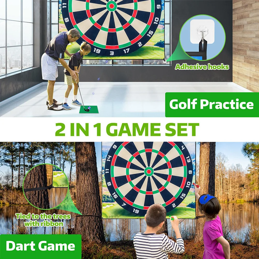 مجموعة ألعاب تقطيع الجولف الضخمة بطول 2 متر مع كرات حصيرة بنمط رمي السهام للتدريب على مهارات الجولف الممتعة للمكتب الداخلي والخارجي #6