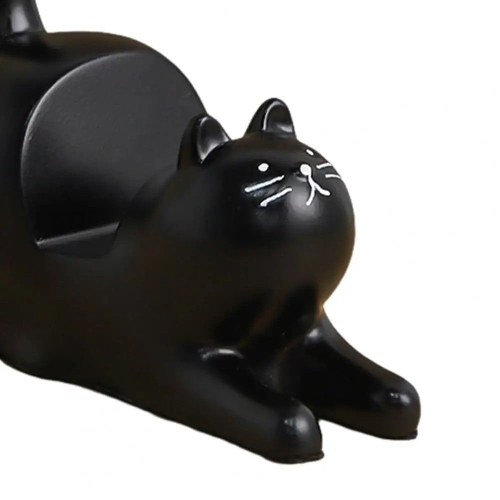 Cat Shaped Phone Support Cute Cat Phone Holder with Weighted Base Vertical Viewing Stand Desk Decoration for Home Office Use