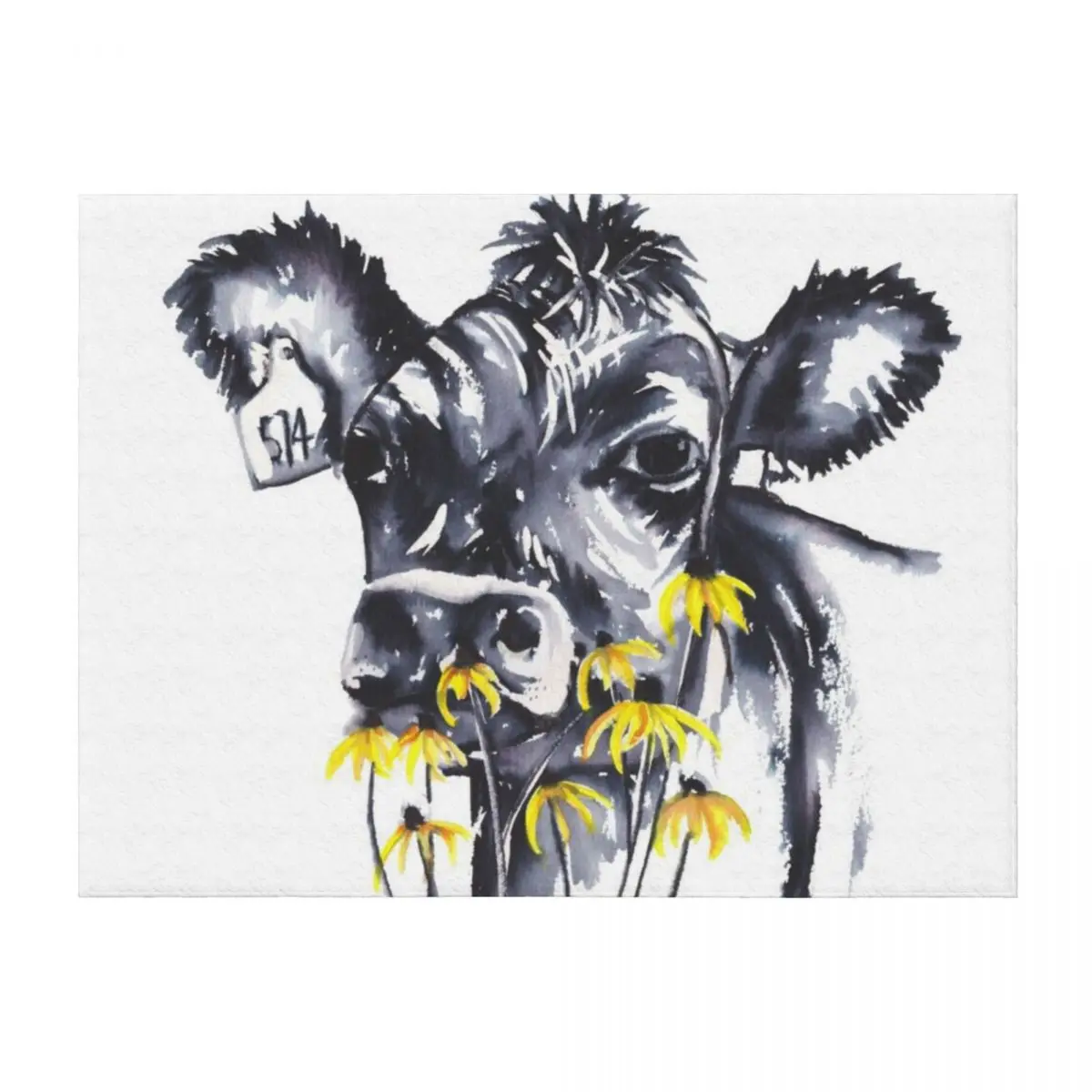 

No worries - cow painting Throw Blanket Decorative Throw For Sofa Thin warm winter Baby Blankets