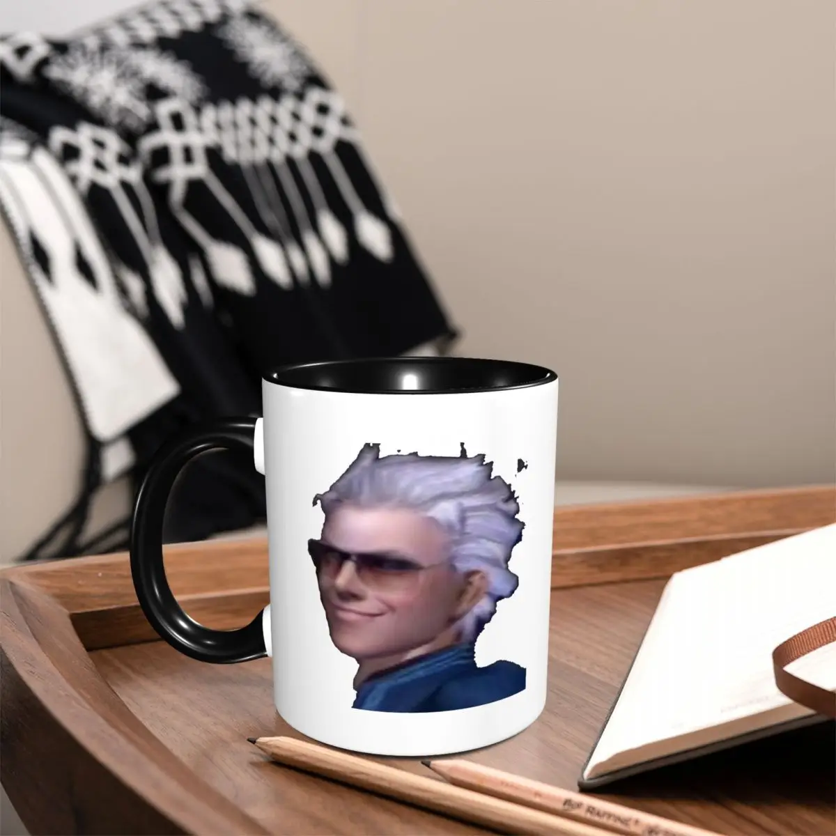 Vergil From The Devil May Cry Series Mug Funny Ceramic Coffee Cups Tea Mugs Milk Cup Drinkware Gifts for Woman Man