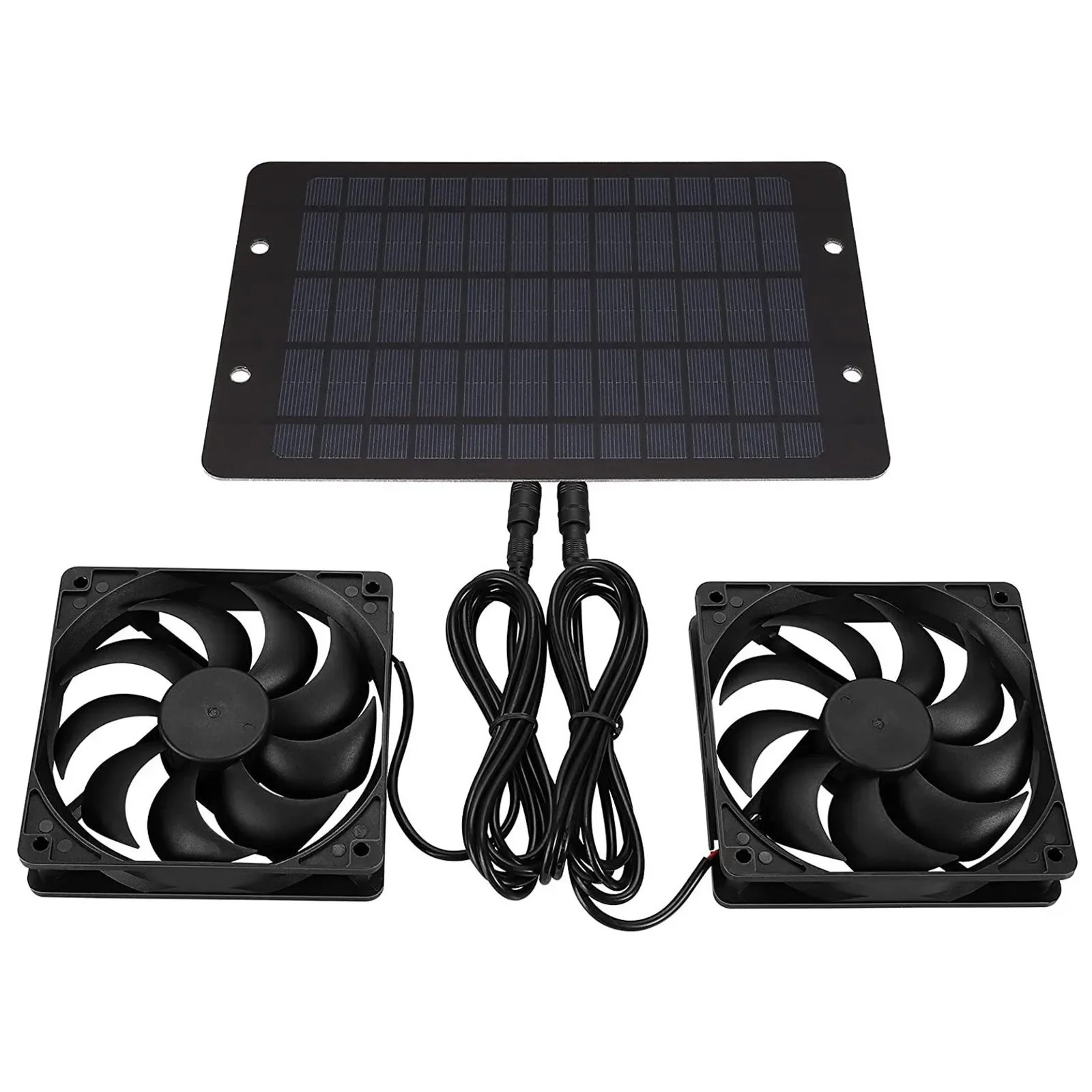 DurableHot-selling Solar Panel Dual Fan 10W12V Chicken Coop Pet Solar Dual Fan Exhaust Fan With Protection