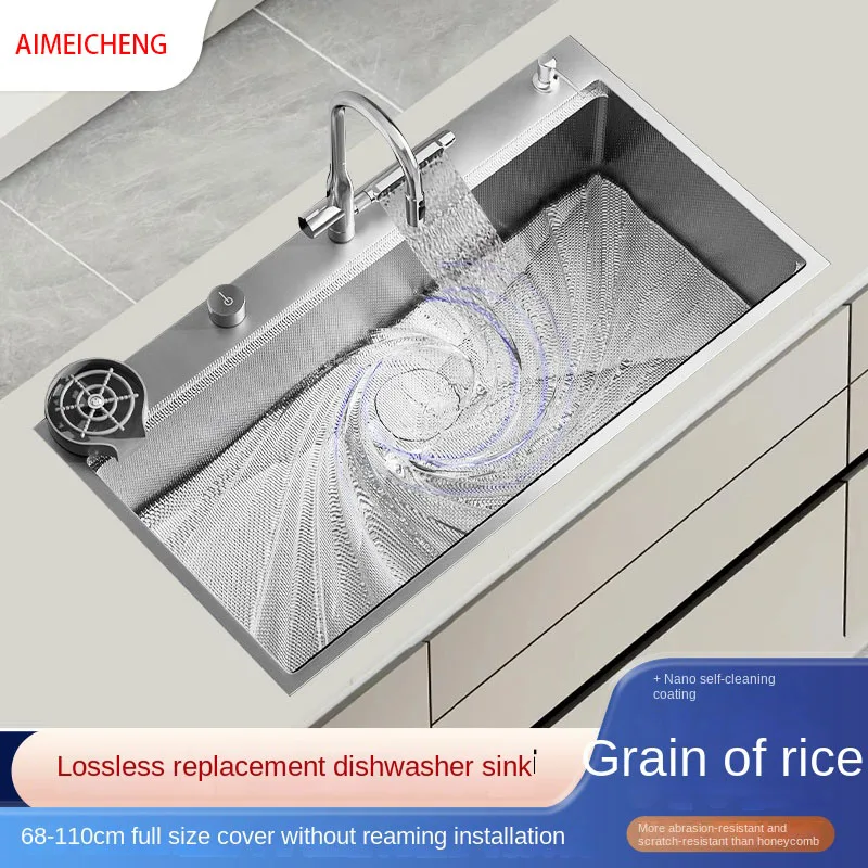 Home Use SUS304 Stainless Steel Single Bowl Kitchen Sink Original Color Undermount Sink for Dishwasher Replacement