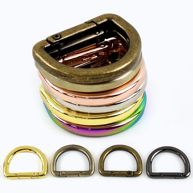 

5/10/20Pcs Metal D Ring Buckles for Bag Strap Keychain Carabiner Clasp Pet Collar Spring Snap Hook DIY Bags Hardware Accessories
