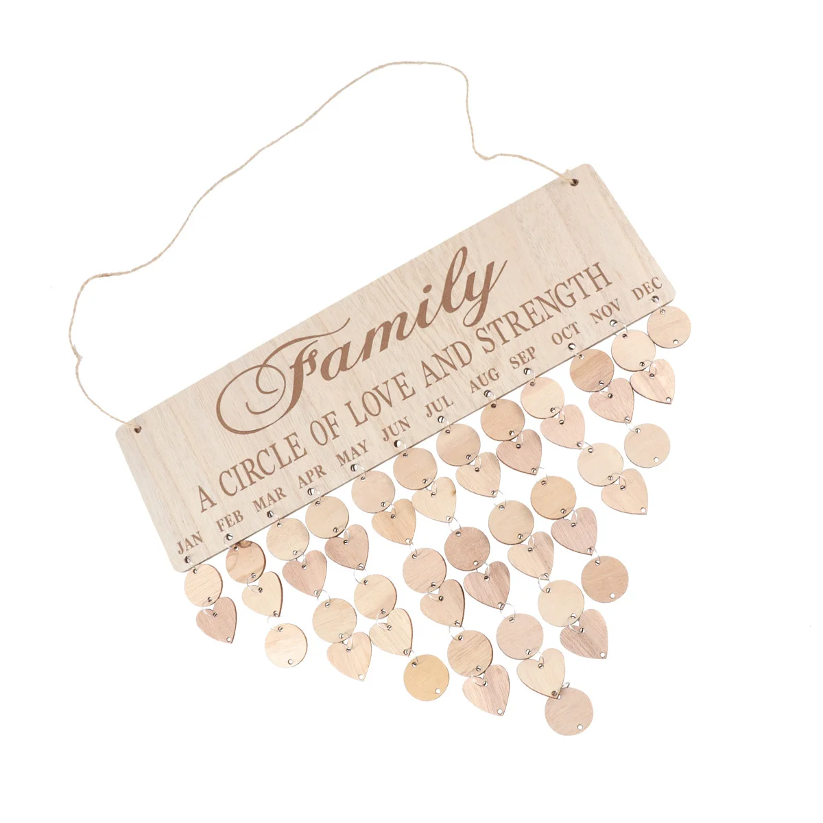 

Wooden Block Calendar Diy Wall Hanging Decoration Birthday Anniversary Reminder Family Festival Organizer Wooden Calendar