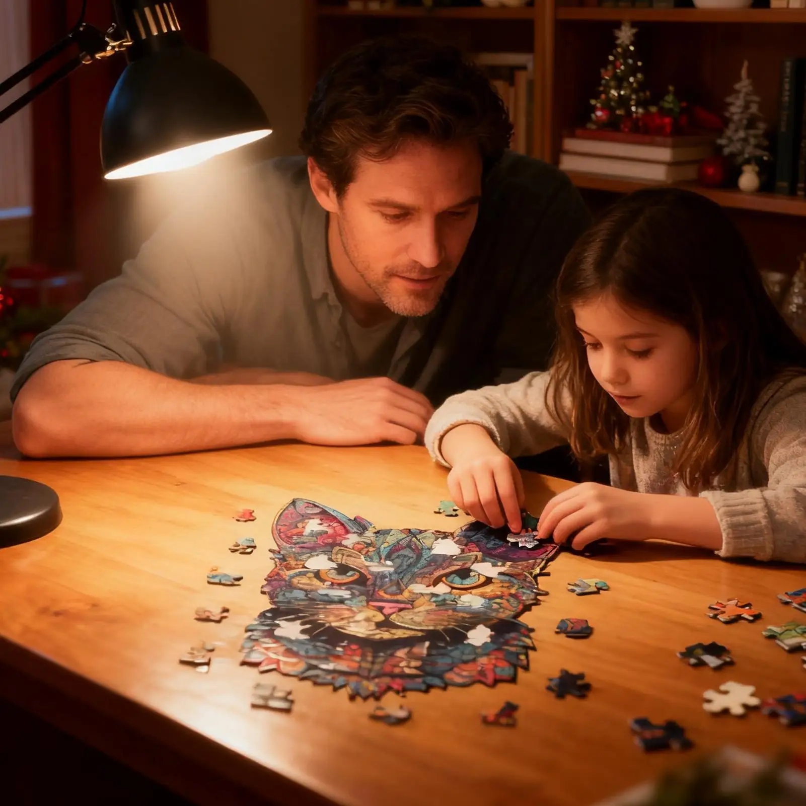 ألغاز القطط للأطفال، لعبة القطط اللطيفة، ألغاز خشبية ملونة مثيرة للاهتمام للبالغين والأطفال والأولاد والبنات وعطلات أعياد الميلاد العائلية