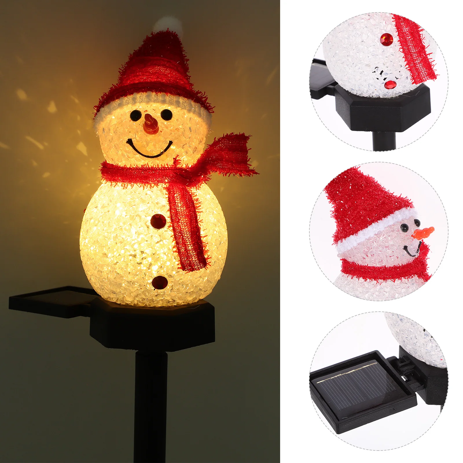 

Solar Powered LED Snowman Light for Garden Yard Pathway Decoration Waterproof Outdoor Stake Lamp LED Lawn Solar Lighting