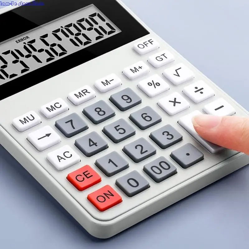 D0UA Calcolatrice grandi dimensioni a 12 cifre con progettazione portatile per display inclinata per efficienti calcoli e