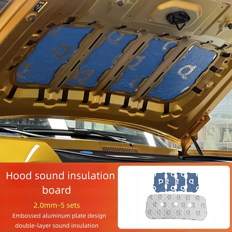 Fit for BYD Leopard 5 Auto Engine Hood Double-layer Sound Insulation Cotton Upgrade Parts Car Hood Sound Anti-vibration Plate