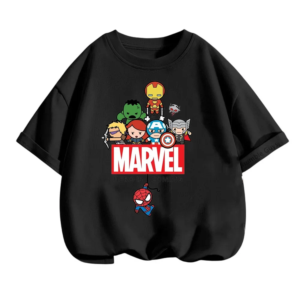 Marvels Child T-Shirts Summer The Avengers Kids T Shirt Children Cartoon Kawaii Casual Clothes Super Hero Top Boy Girl Tee Shirt