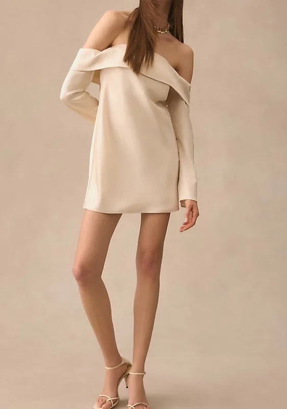 High Quality Customized Strapless Three Quarter Above Knee White Vestidos De Fiesta Para Bodas Kate Middleton Dress فساتين حفلات view 2