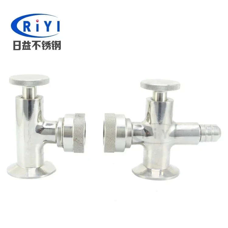 

304 food hygiene level fast installed liquid level gauge with glass tube and stainless steel sheath sampling valve