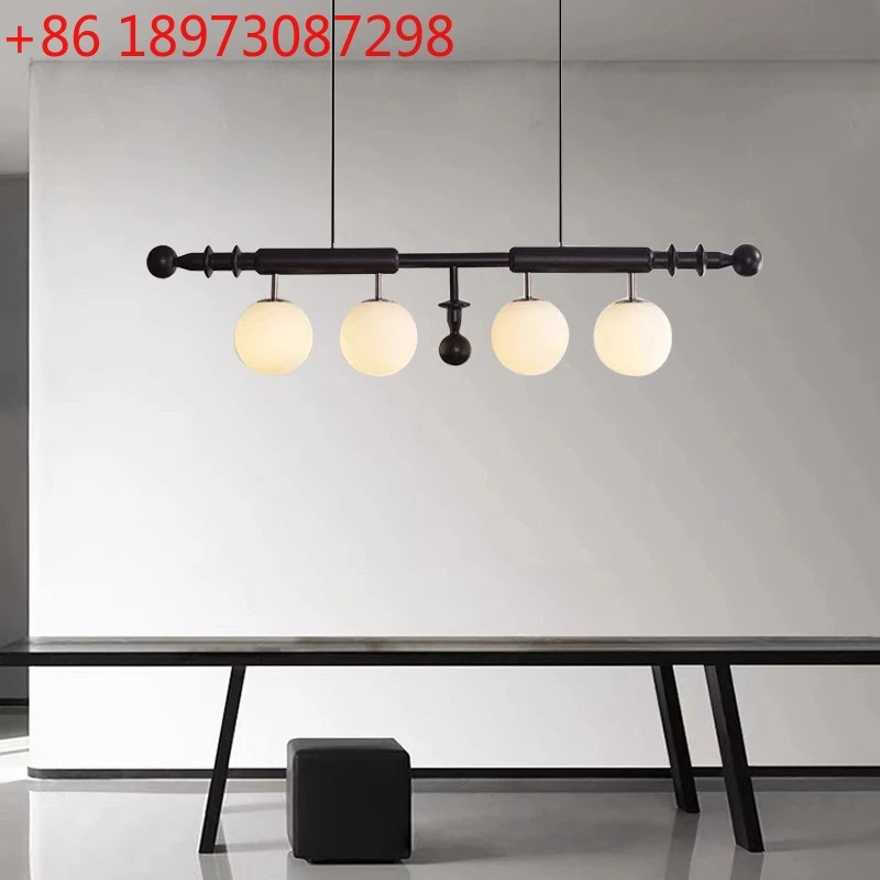 

Французская средневековая люстра для ресторана, обеденный стол, полоса света, ретро барный стол, кабинет, люстра из цельного дерева