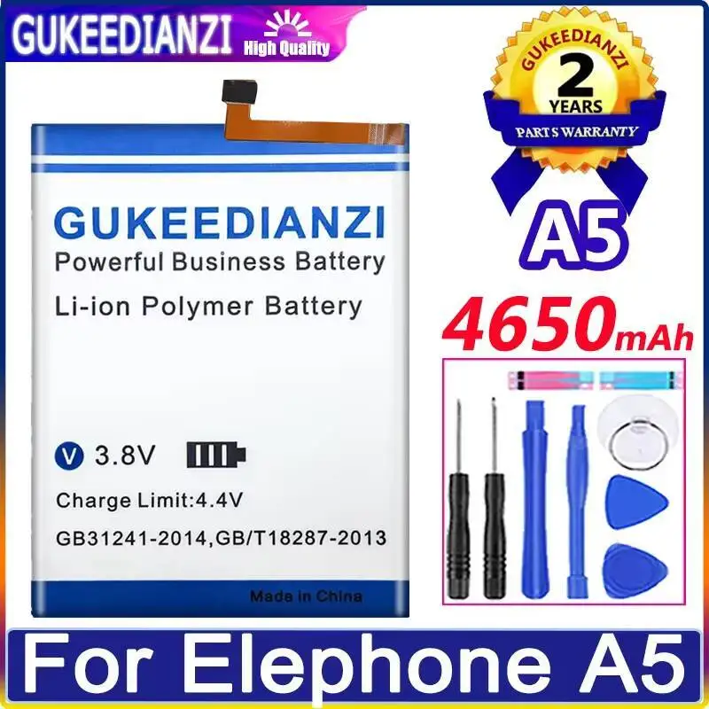 

4650Mah Reliable Power Supply Mobile Phone Battery For Elephone A5 Premium Replacement