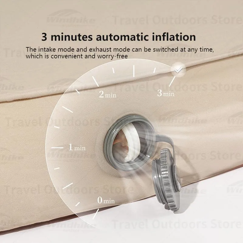 Naturehike Cheese Camping Air Mat Air Bed 10cm Inflatable Sleeping Mattress Pad Outdoor Lightweight Self-Inflating Mats Camp Bed