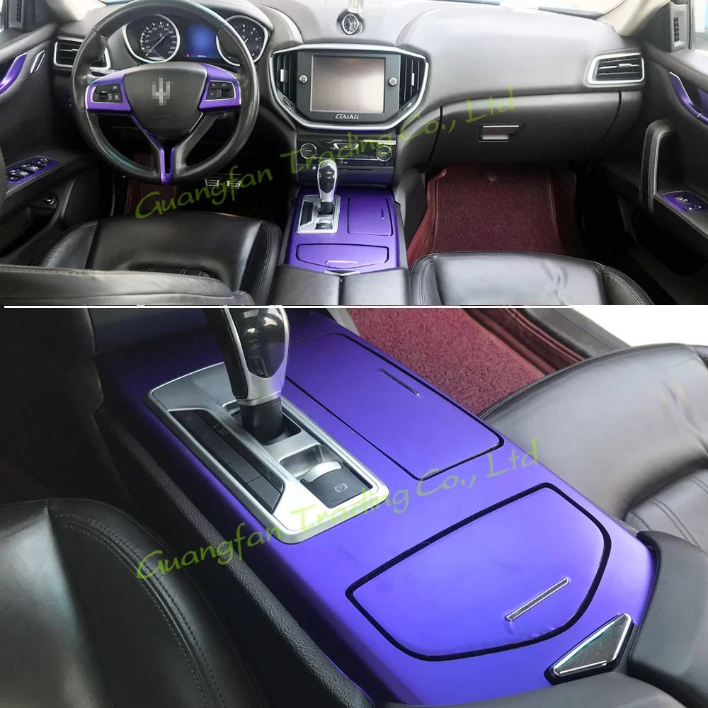 

For Maserat Levante Ghibli Interior Central Control instrument Panel Handle 5DCarbon Fiber Sticker Decals Car styling Accessorie