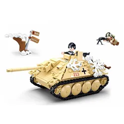 Militare WW 2 II Battle of Budapest Tank Destroyer Jagdpanzer 38D Army arma Building Blocks Kit mattoni modello classico giocattoli regalo