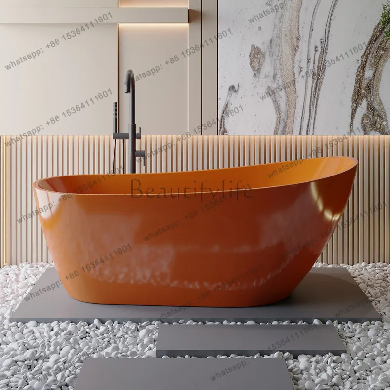 

European household small apartment acrylic ordinary bathtub independent movable customization