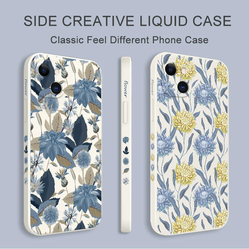 Custodia per telefono Firm Flowers per iPhone 16 15 14 13 12 11 Pro Max Mini X XR XS MAX Plus Cover