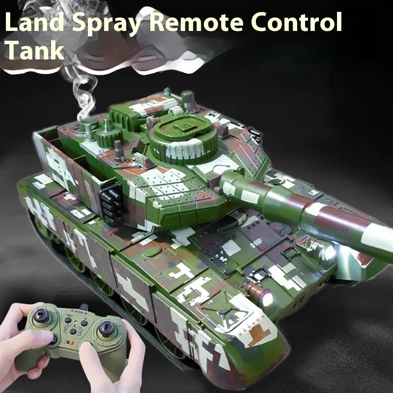 Tipo cingolato esplosto Serbatoio telecomandato Artiglieria Proiettile Simulazione Bambini Ragazzo Guerra Carro giocattolo spray corazzato