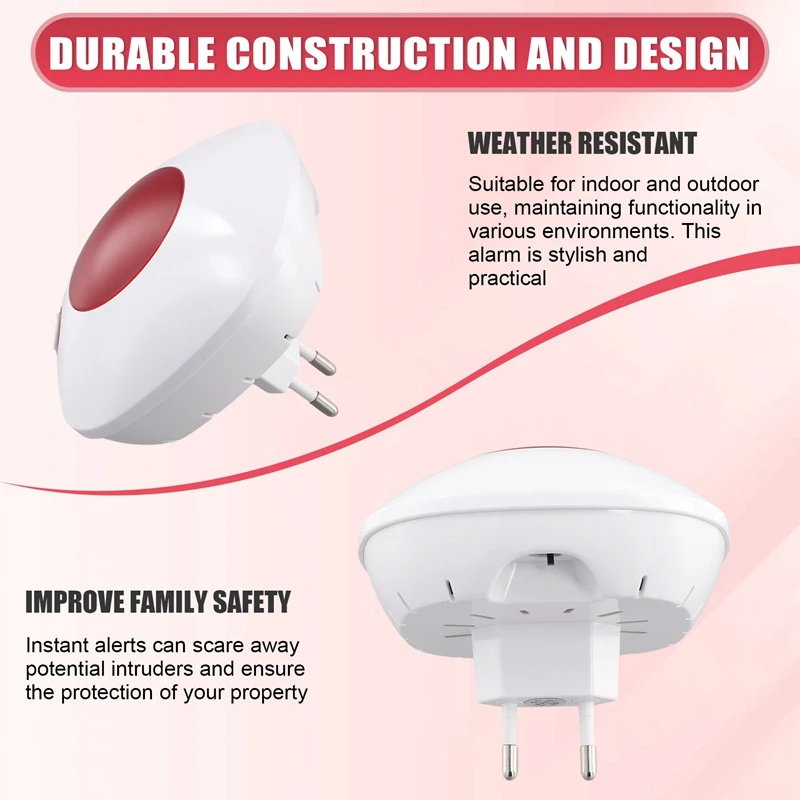 Smart Sound Light Alarm Siren WIFI 110Db TUYA Safety Protection Siren Home Alarm Security System