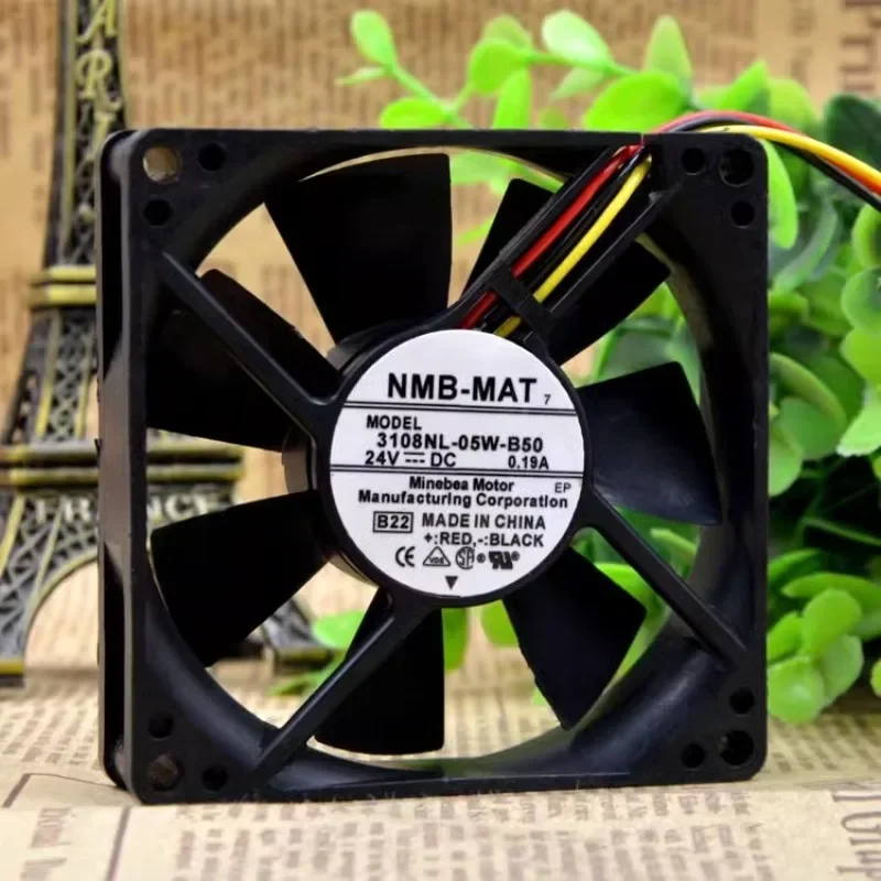 New CPU Fan For NMB-MAT 3108nl-05w-b50 8020 24V 0.19A Inverter Fan 80*80*20mm