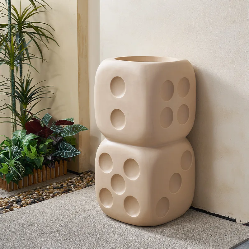 Simple wind dice personalized wash basin creative art hotel homestay column basin integrated floor-to-ceiling wash table