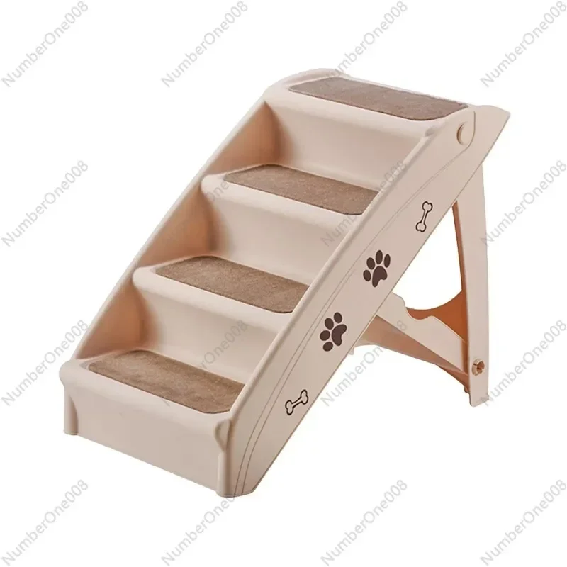 Foldable Dog Stairs Steps Pet Ladder Kitten Kitty Non Slip Platform Puppy Climbing Cat Ramp for Tall Bed Car Couch Sofa Play