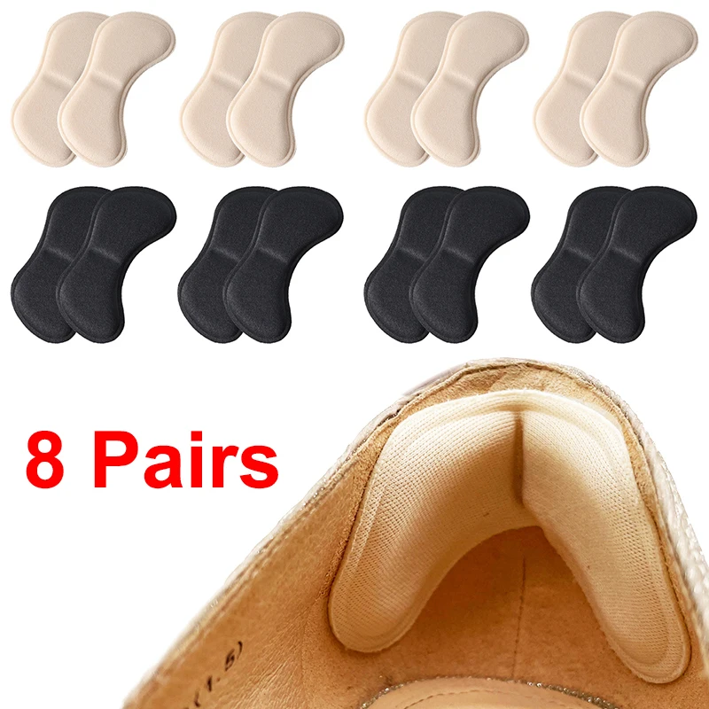 8 pairs/16 pieces, with insoles attached to the heel, high heels, anti-wear shoe heel pads