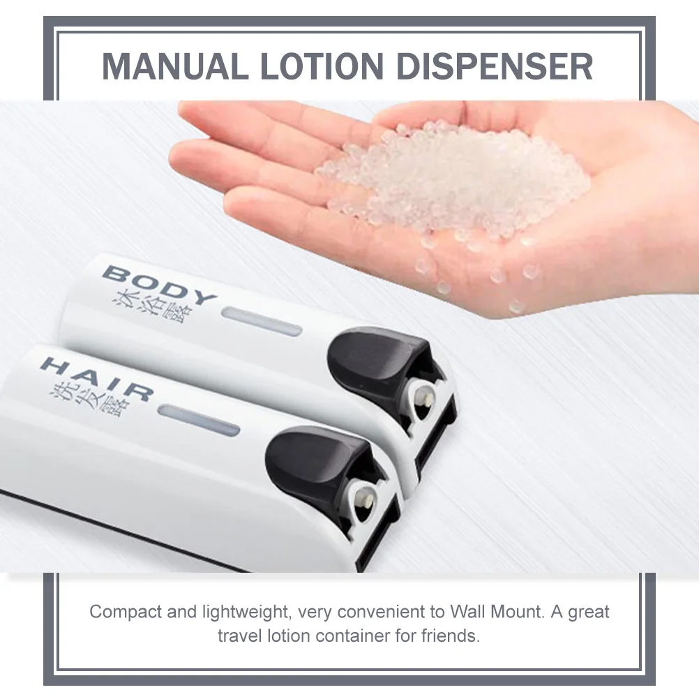 

Wall Mounted Lotion Dispenser Bottle Manual Press Pump For Bathroom Kitchen Hotel Liquid Soap Shampoo Container Refillable