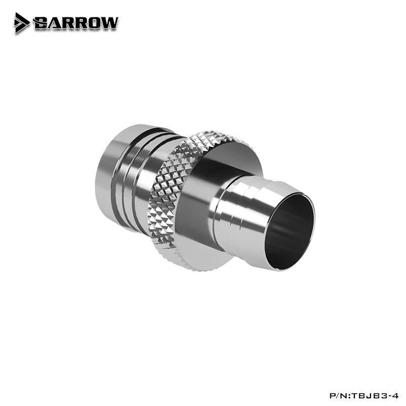 Barrow black white silver brass 3/8 '' to 1/2 '' pagoda type connectors for computer water cooling use. TBJB3-4
