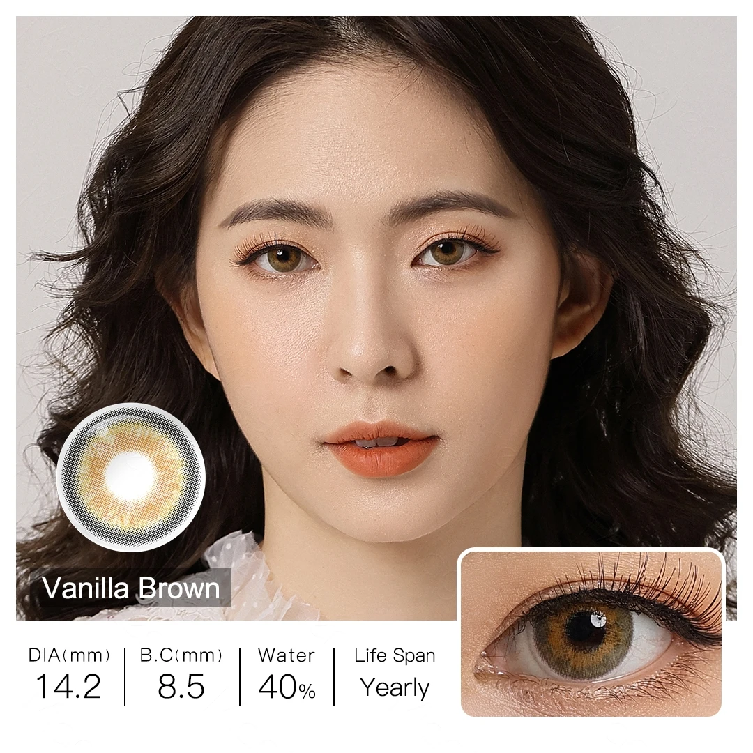 Magister Colored contact lenses for eyes Yearly Use Eye contacts Lens 1 Pair Brown Gray Lenses Beauty Pupilentes Eye Color Lens