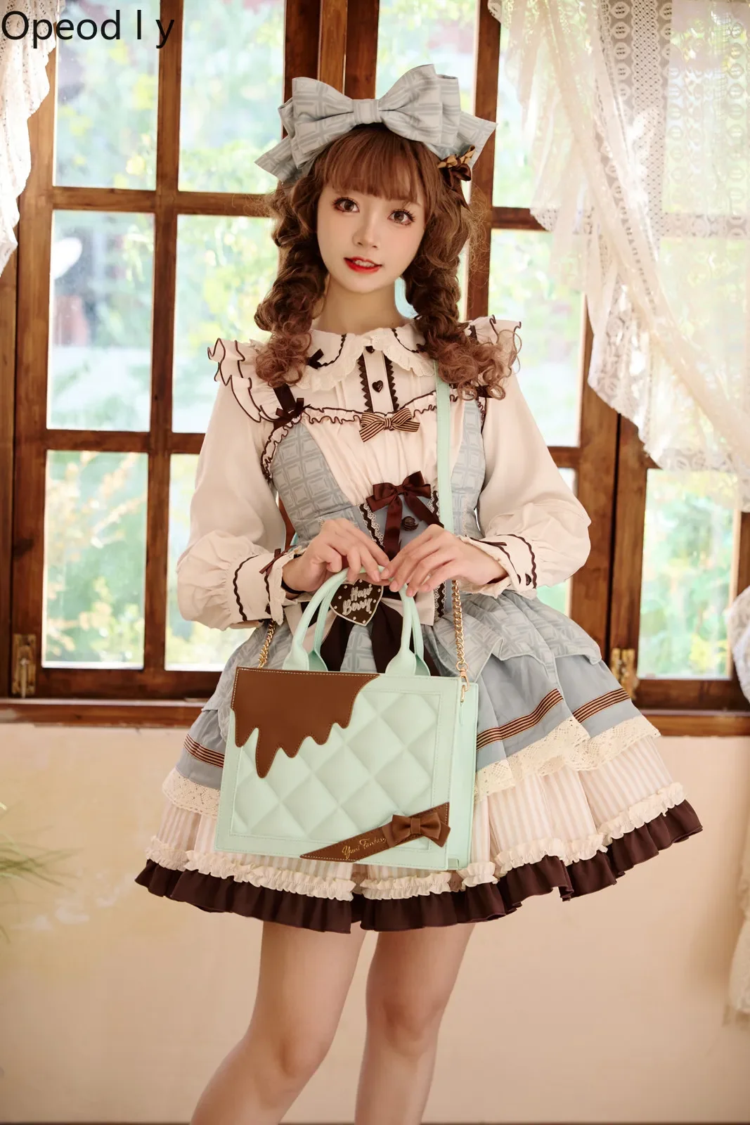 Mint Chocolate Cream Lolita Handbag Japanese Original Sweet Cute Girl Casual Commuter Jk Uniform  Shoulder Bag