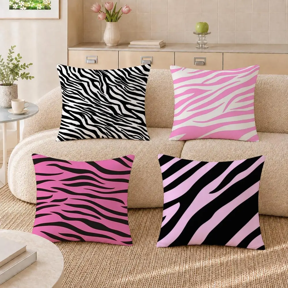 Zebra print Cushion Cover Pillowcase Sofa Living Room Home Gift Office Decor Protective Covers