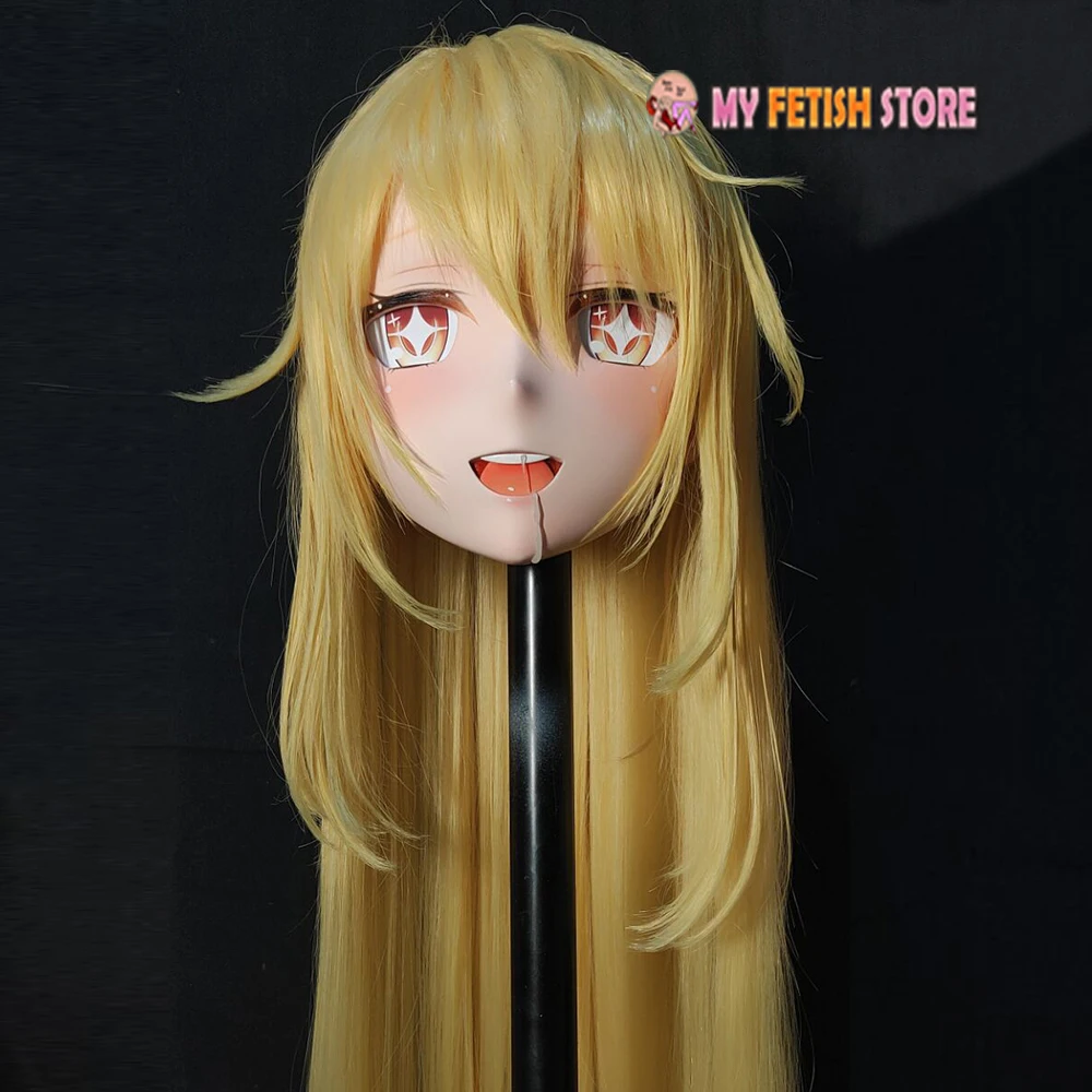 (KXY01) personalizado hecho a mano Crossdress cabeza completa mujer/niña personaje de dibujos animados japonés de resina Animego Cosplay máscara de Kigurumi