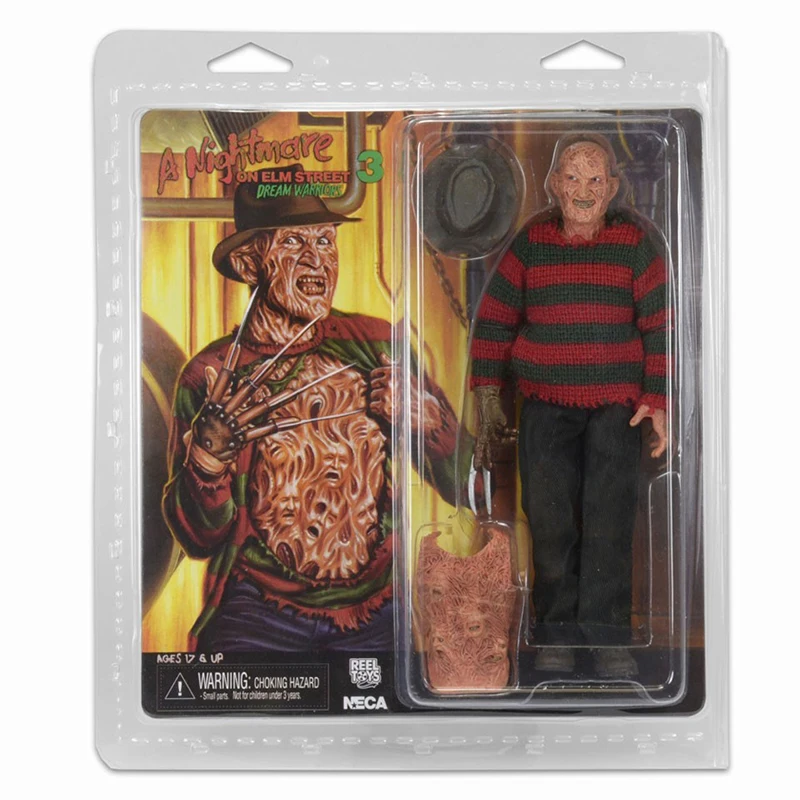 Figura de Colección de Anime de 8 Pulgadas, 100% Original de Neca, A Nightmare on Elm Street 3 Dream Warriors, Freddy Krueger, Muñeco de Acción