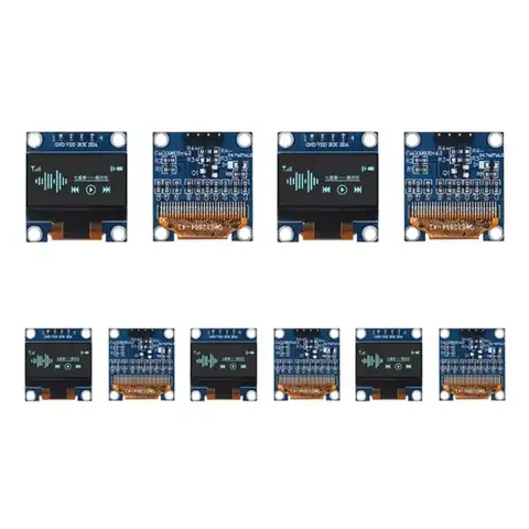 5PCS 0.96 Inch OLED Display Module I2C IIC SPI Serial 128X64 SSD1306 LCD 3.3-5V 4 Pin Blue For Arduino