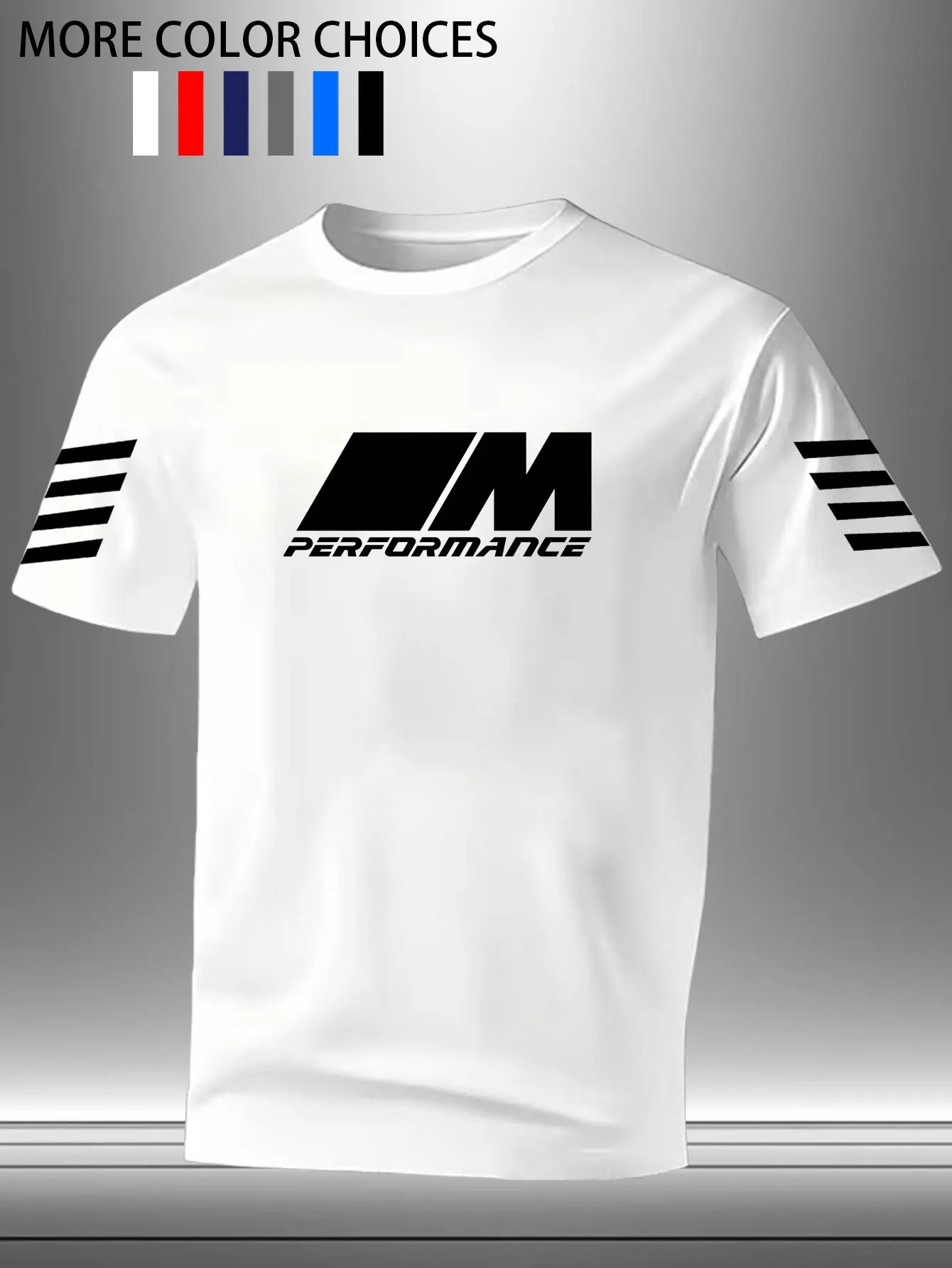 2026 Herren Schnelltrocknendes Mesh-T-Shirt mit M Performance Aufdruck, Rundhals, Kurzarm, Atmungsaktives Sport-Oberteil für Fitness, Laufen und Auto-Enthusiasten – Detail 7