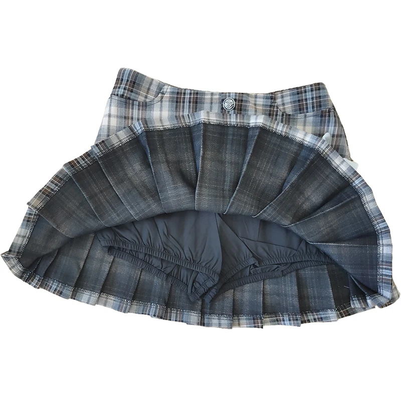 Harajuku Falten röcke für Mädchen Herbst Bogen Dekoration y2k a-Linie Mini Shorts Rock Plaid Frauen kleider