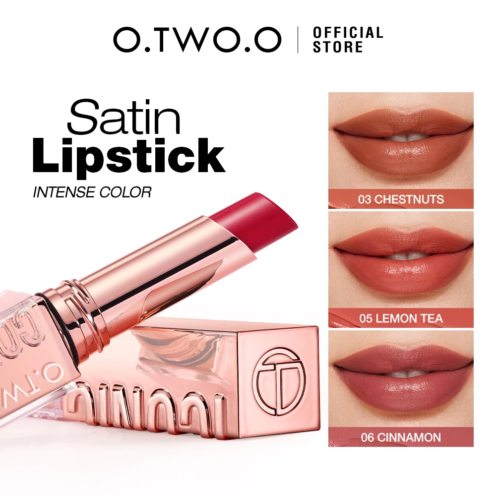 

O.TWO.O Lipstick Lip Tint Moisturizing Nourishing Glow Lightweight Smooth Non-Sticky Refreshing Red High-shine Lipstick Makeup