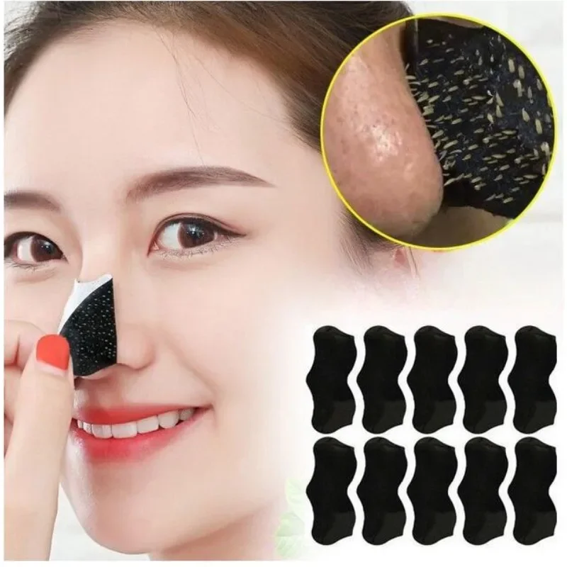 50/100PCS Unisex Blackhead ลบหน้ากากแถบจมูกหดทําความสะอาด Pore จมูกสีดําหัวลบสติกเกอร์ Skin Care Mask Patch