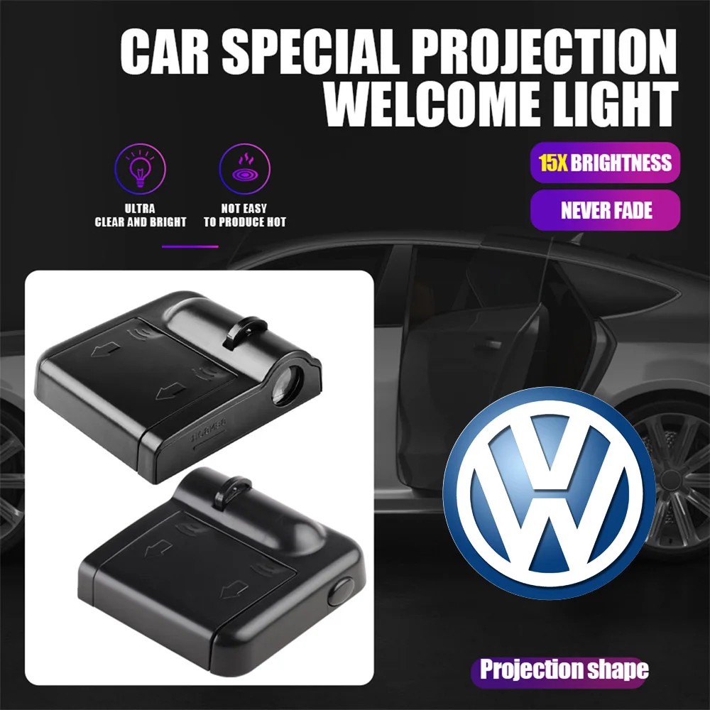 

Valve Stems Caps 4pcs Car Door Emblem Welcome Lights HD Projector Lamp For Volkswagen VW Rline New R Beetle Touareg Tiguan Golf