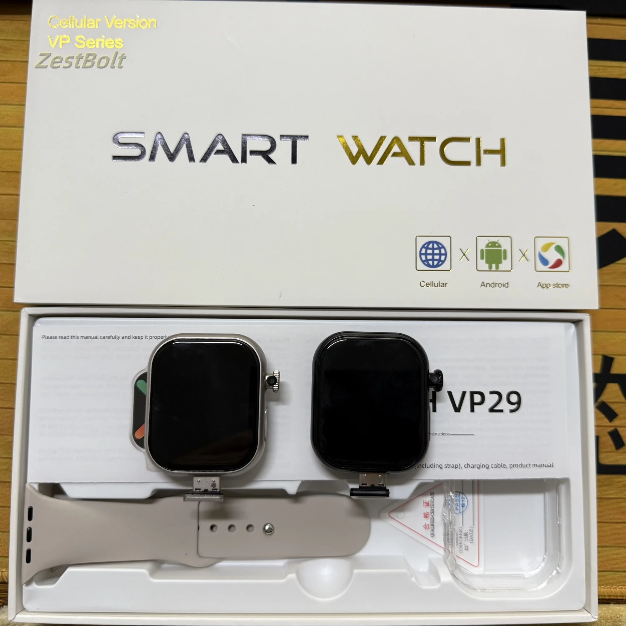 

VP29 Smartwatch 5G LTE Smart Watch With 2.29inch Amoled Android 10.0 180° Rotary Camera NFC health monitoring GPS WIFI App Store