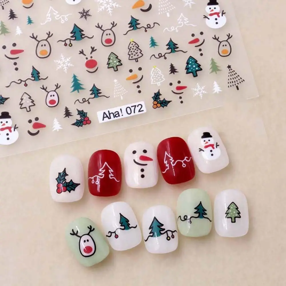 

Snowflake Christmas Nail Art Santa Claus Christmas Nail Stickers Cartoon Nail Stickers Nail Art Decorations Bears Nail Decals