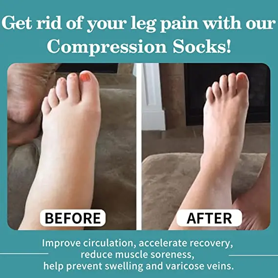 3 Pairs Lot Compression Socks Blood Circulation Running Anti-Fatigue Recovery Cycling Travel Socks Unisex Compression Socks