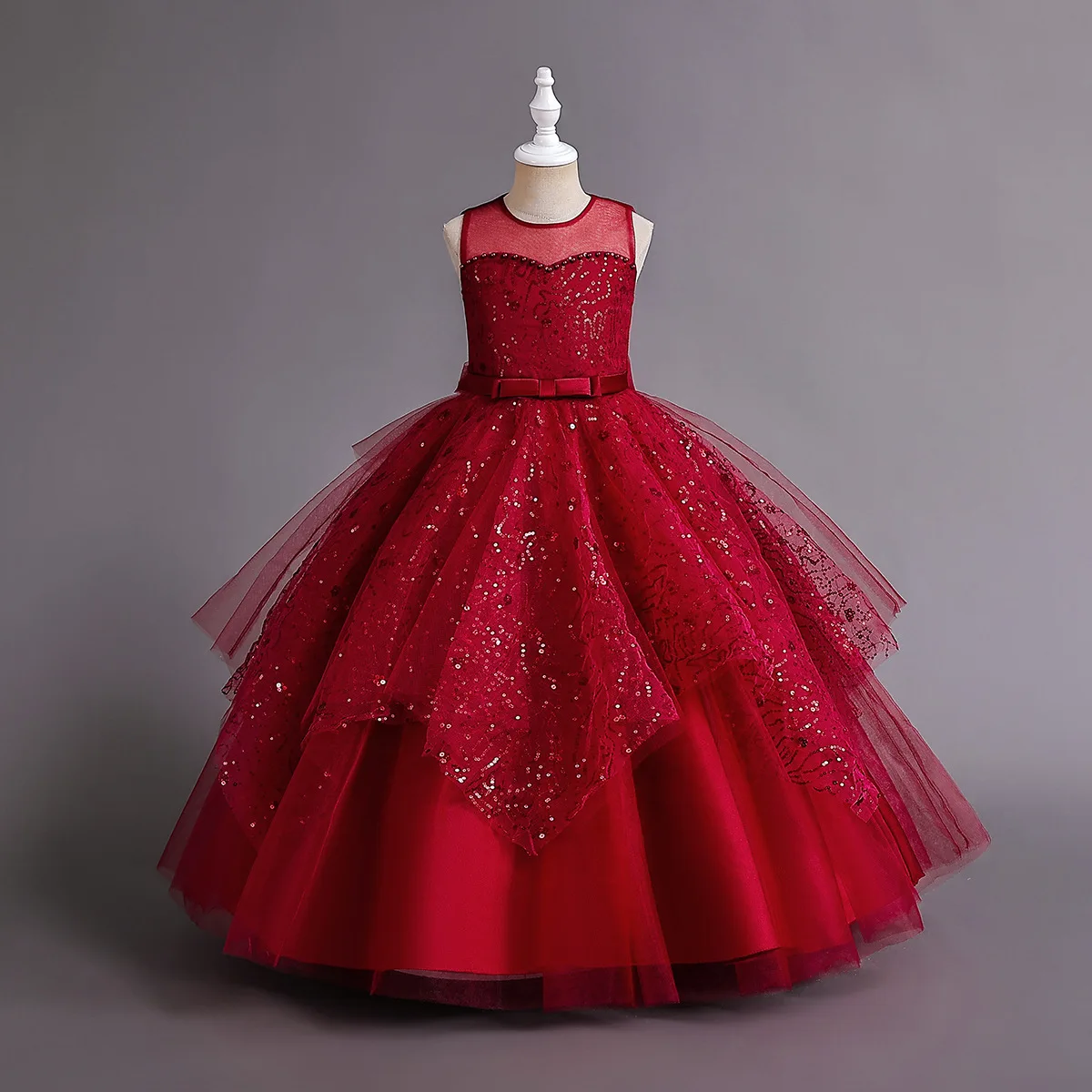 

Daughter's Dress Princess Flower Girl Christmas Day Celebration Performance Summer Wedding Dress