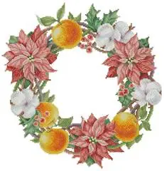 

Orange garland Cross stich Kits Homfun Craft Cross Stich Painting Decorations For Home