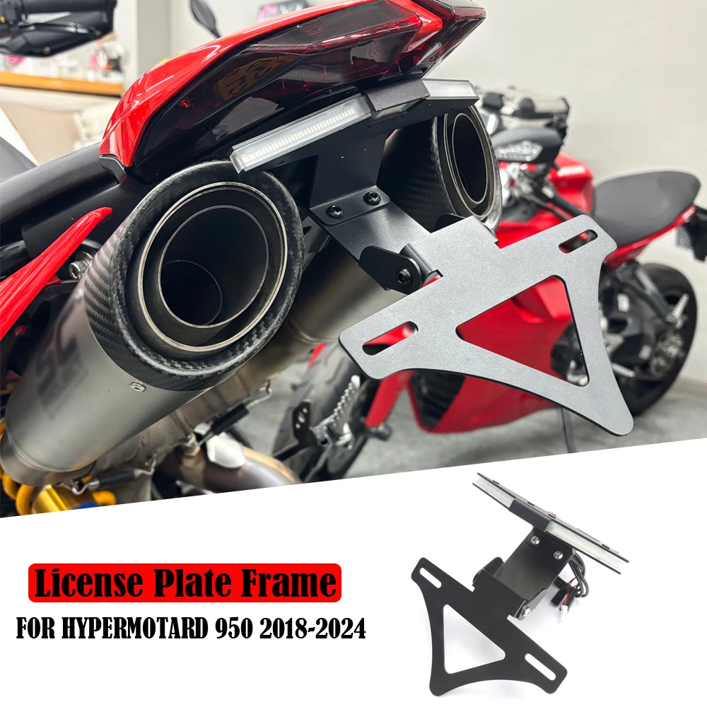 

Motorcycle Rear Short Tail Stock Tidy License Plate Holder Tailstock Bracket Kit For Ducati Hypermotard 950 950 2018-2024